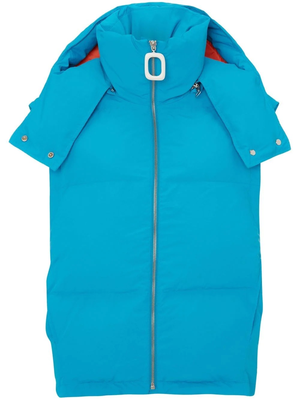 hooded puffer gilet - 1
