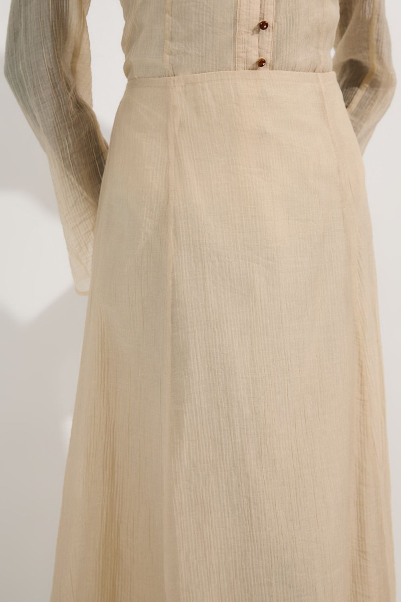 Crinkle Georgette Woven Maxi Skirt 3