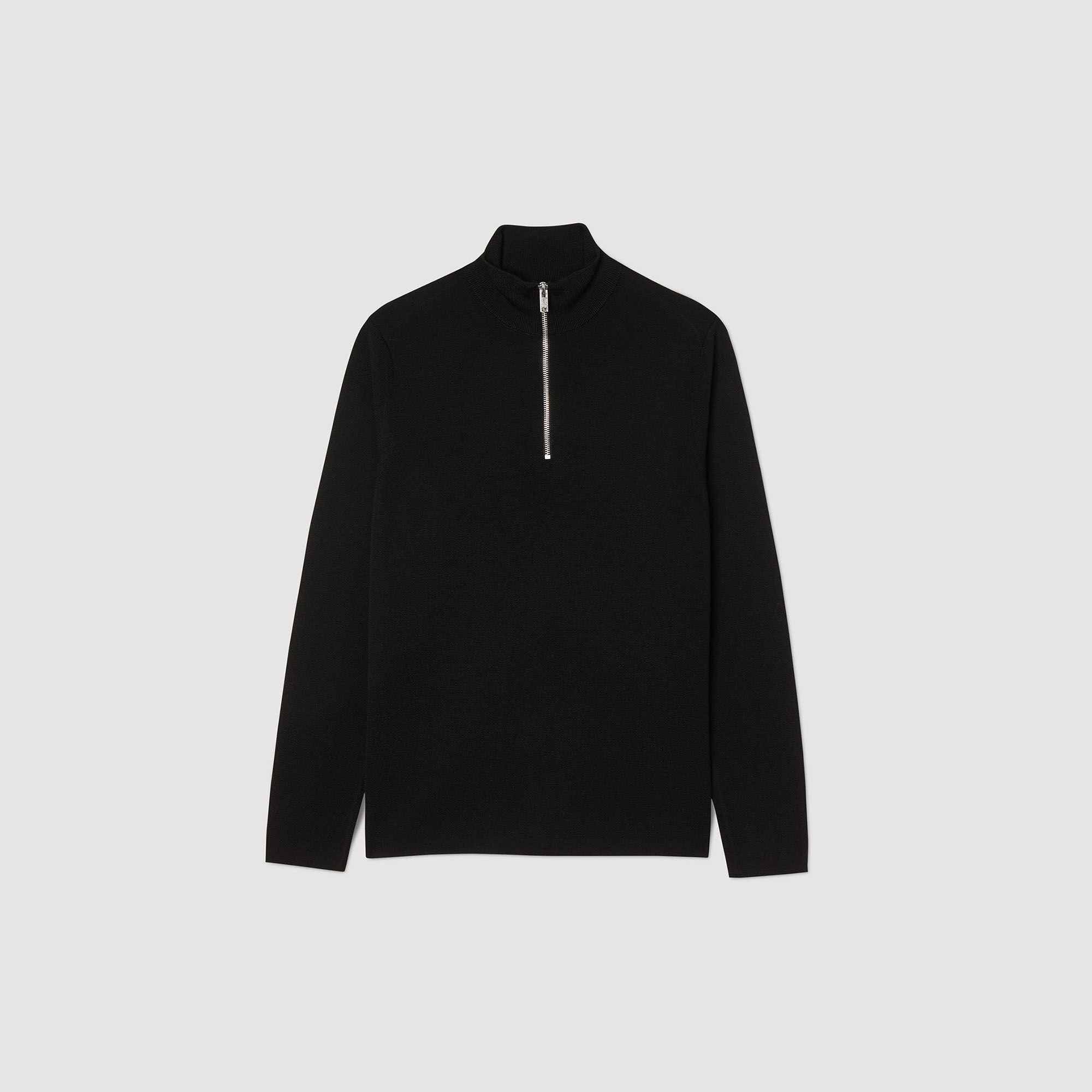 WOOL SWEATER WITH ZIPPED COLLAR - 6