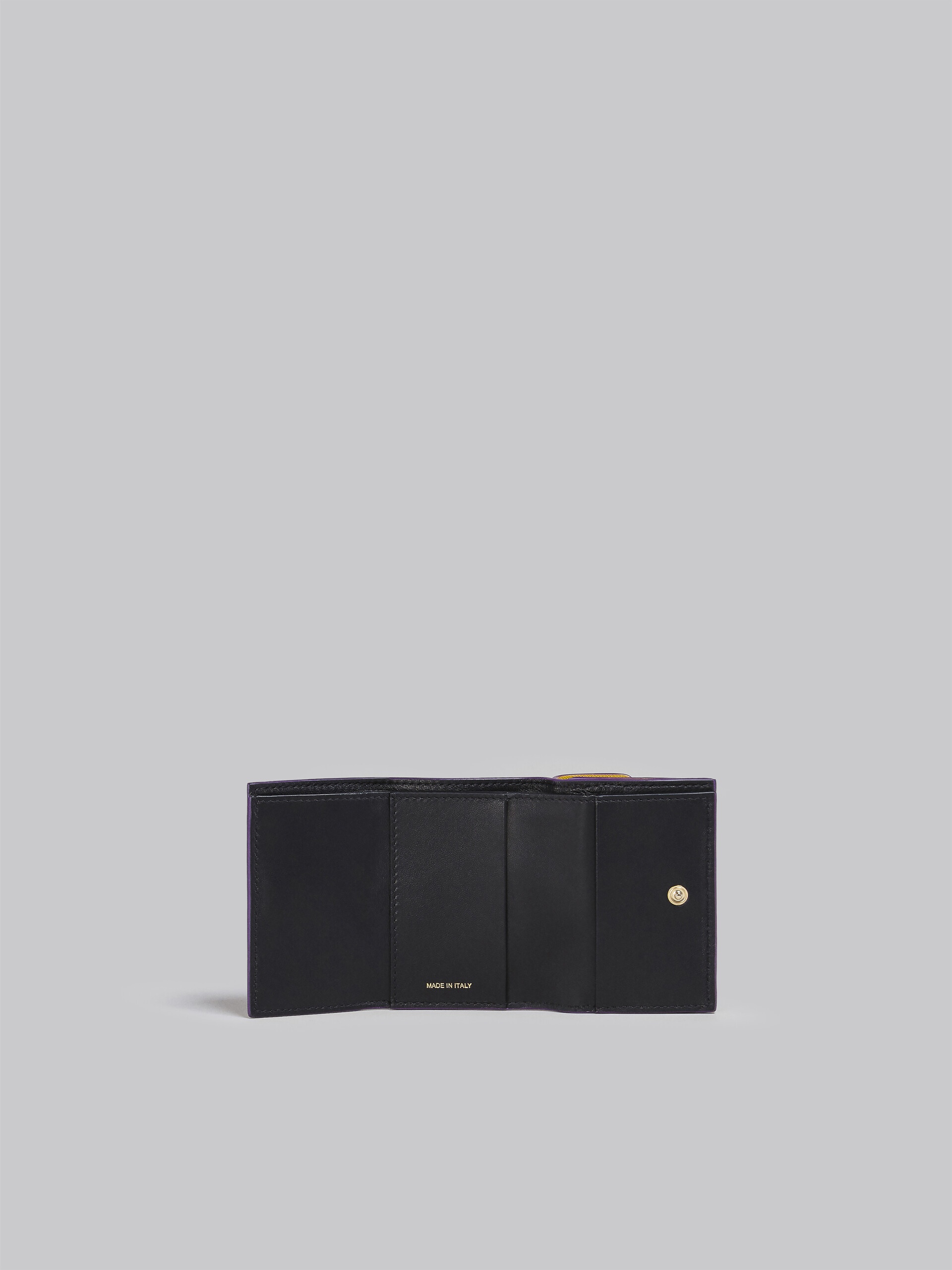YELLOW SAFFIANO LEATHER TRI-FOLD WALLET - 2