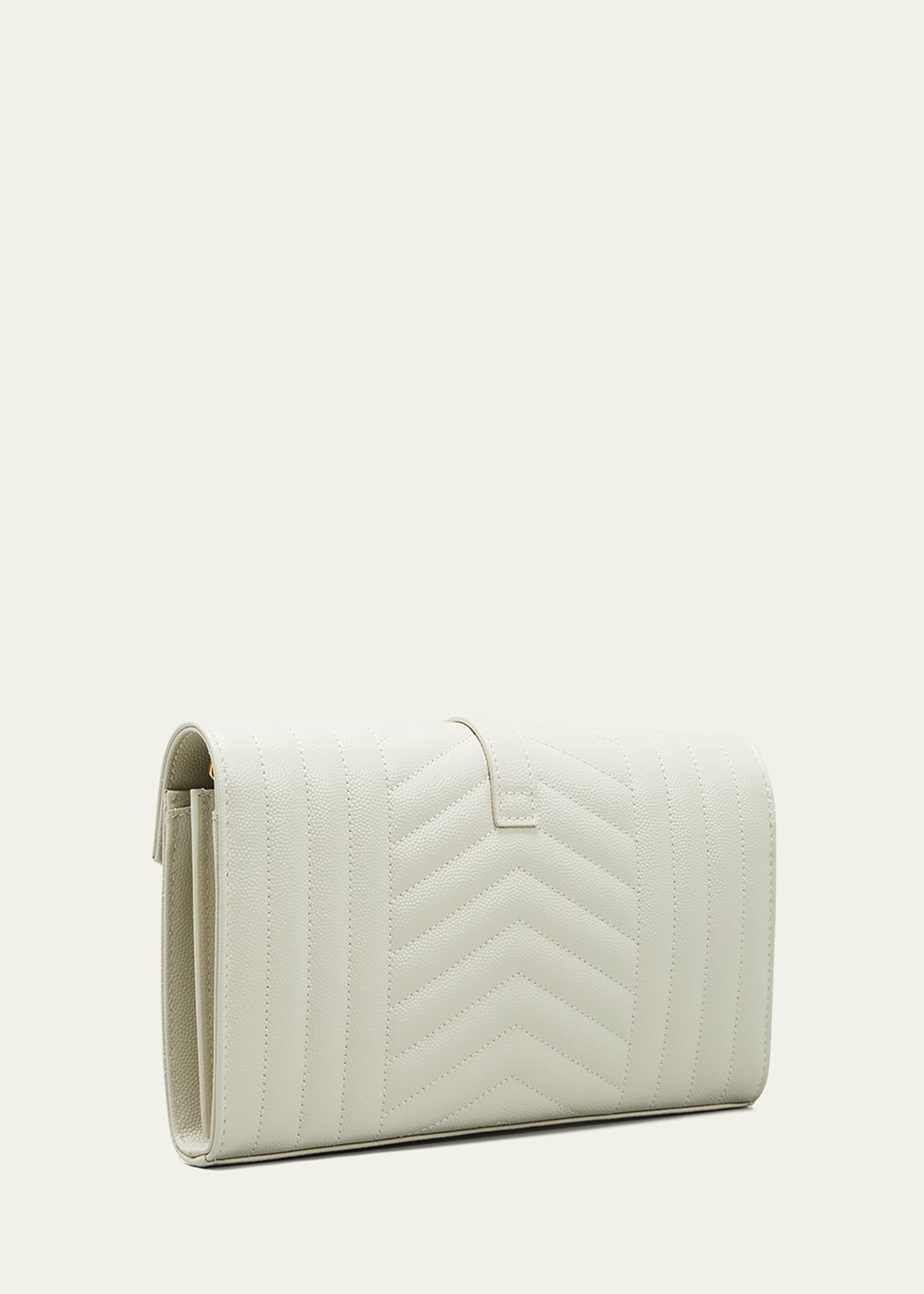 YSL Tri-Quilted Wallet on Chain - 3