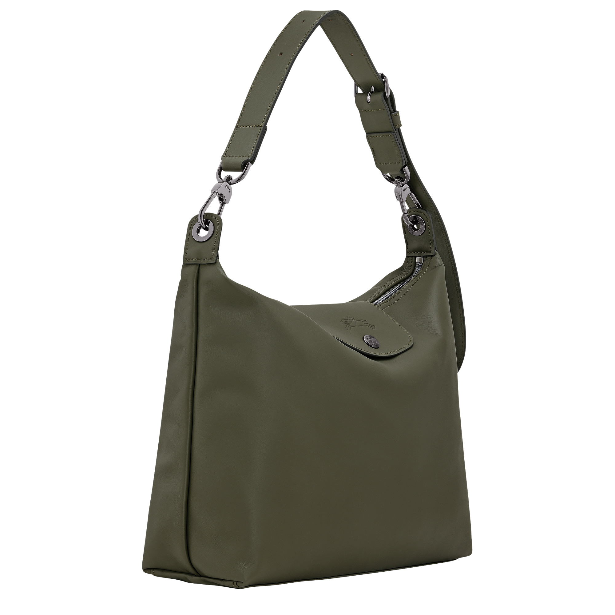 Le Pliage Xtra M Hobo bag Fir - Leather - 3