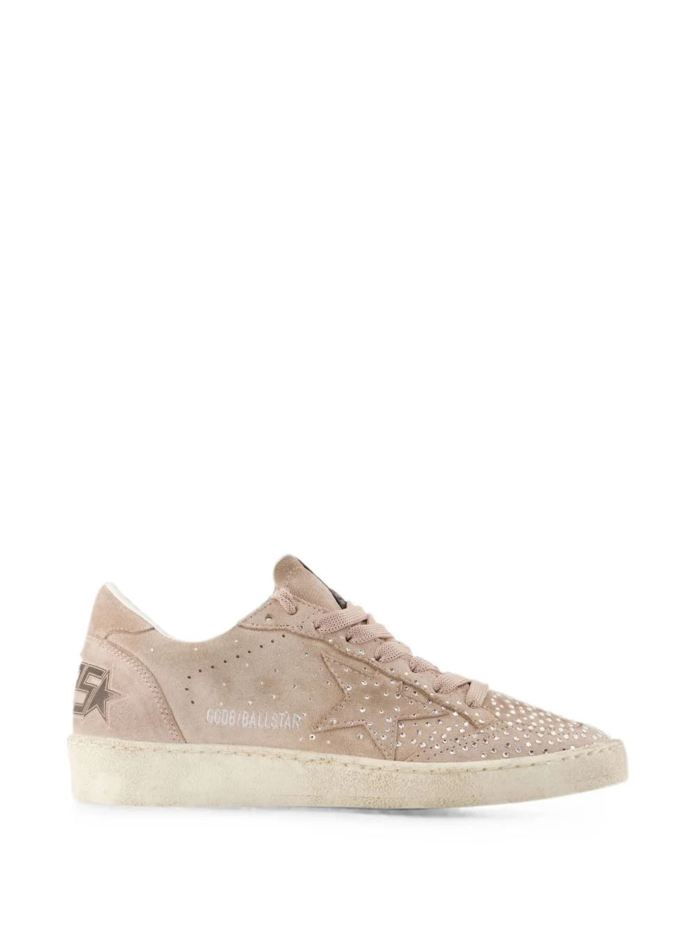 Ball Star crystal-embellished suede sneakers - 1