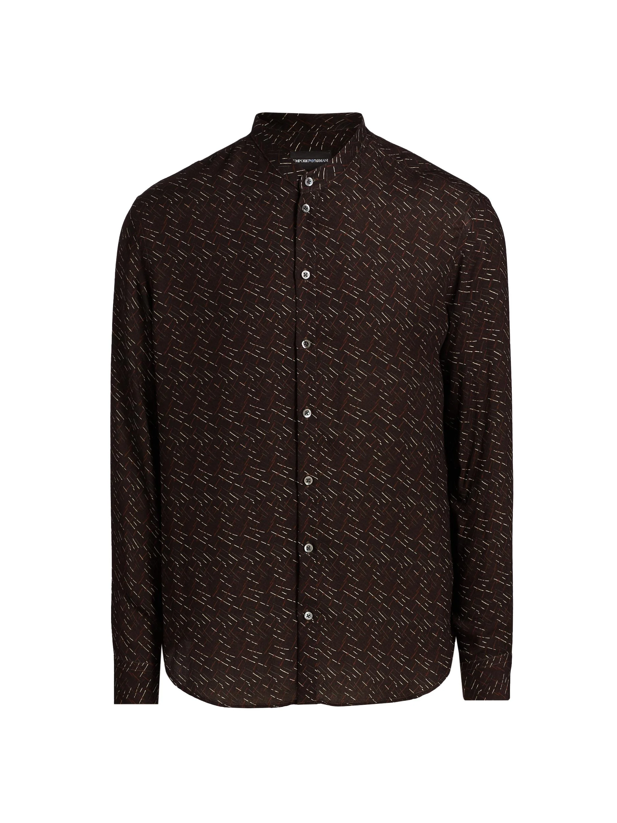 Men's Printed Button-Front Sport Shirt - Black - 1