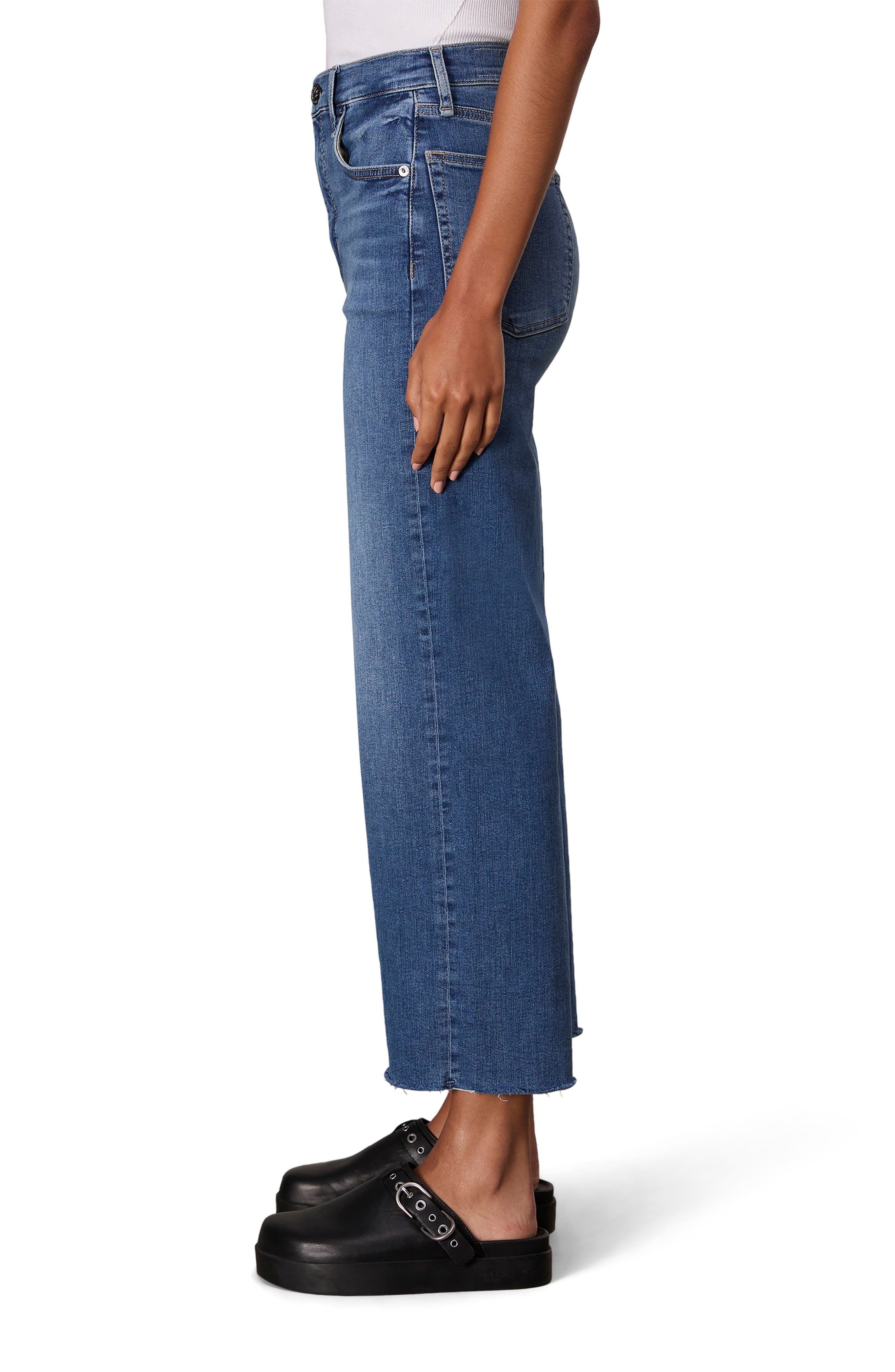 rag & bone Epic Andi Raw Hem High Waist Ankle Wide Leg Jeans in Scout at Nordstrom - 3