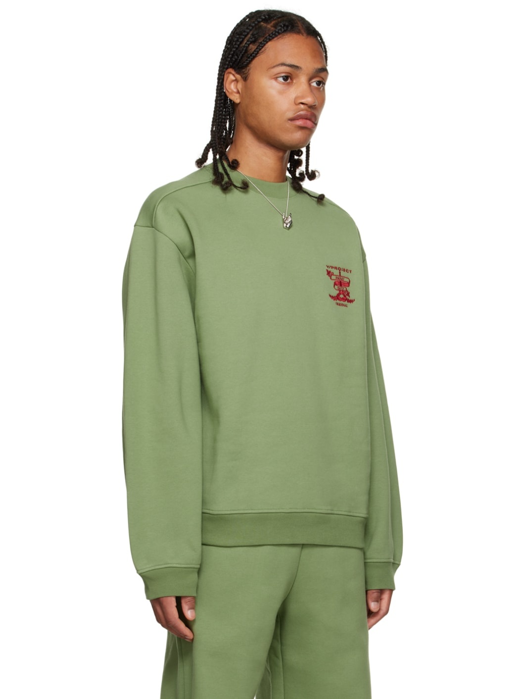 Green Print Sweatshirt - 2