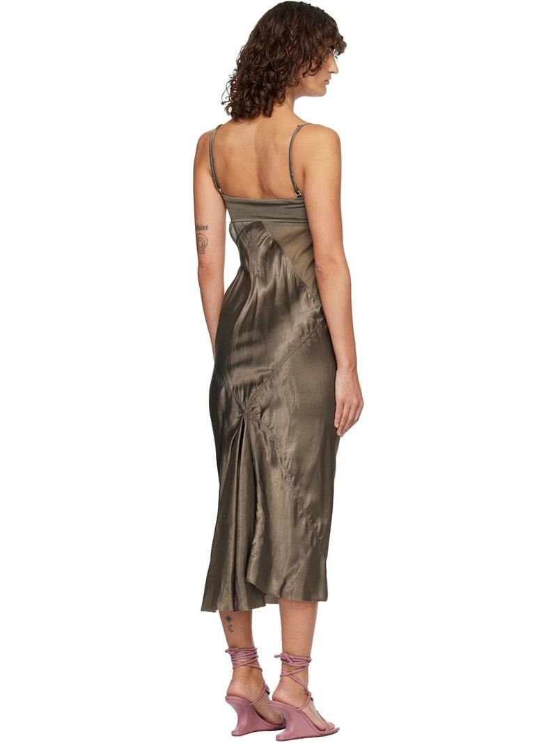 Gray Temple Combo Slip Midi Dress 3