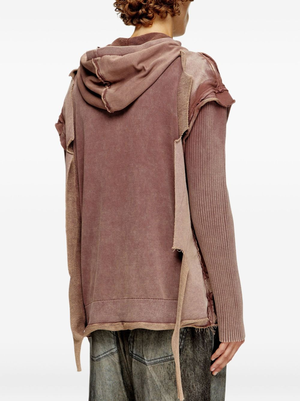 K-Pelto frayed zip-up hoodie - 2