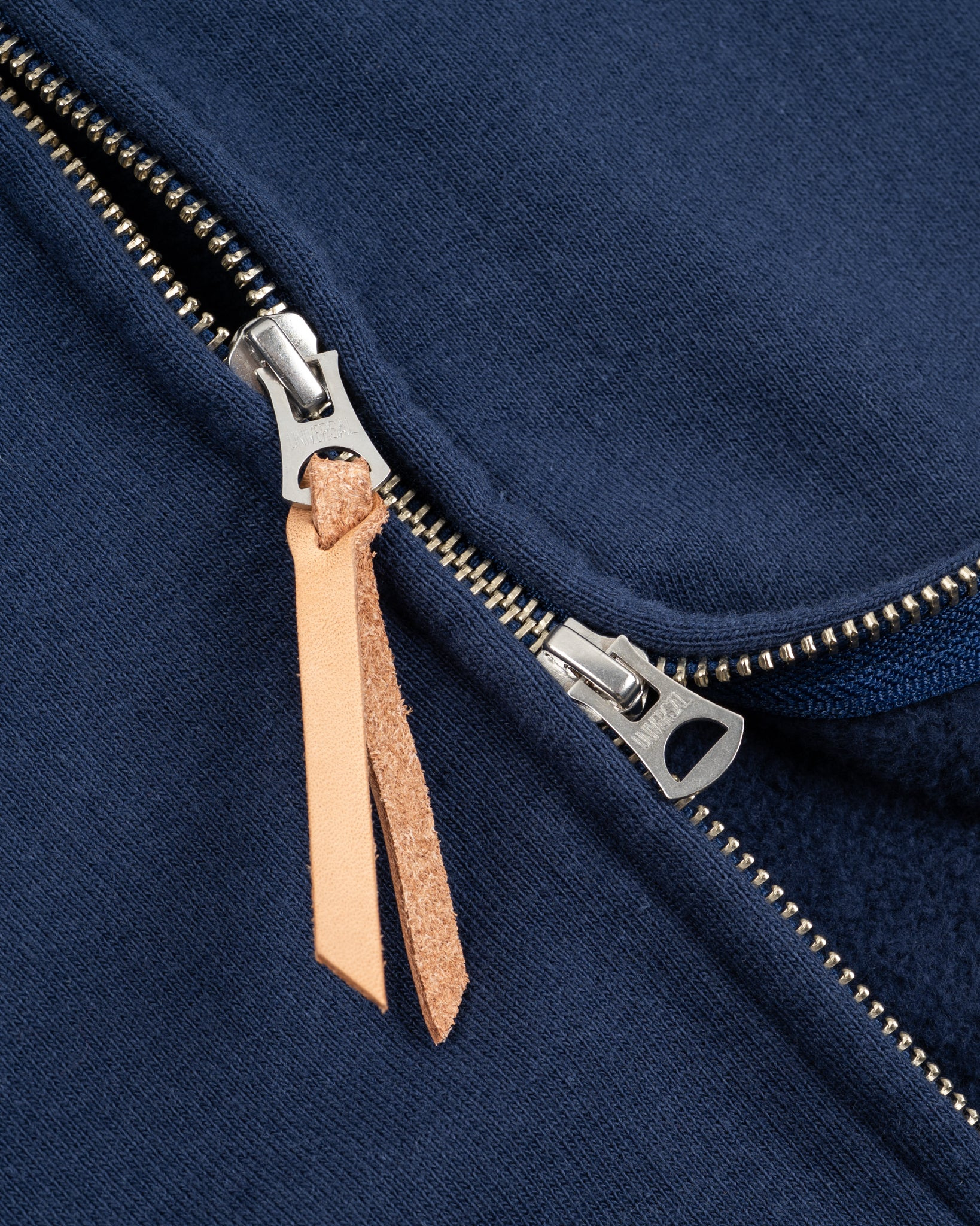 IHSW-10-NAV 14oz Ultra Heavyweight Loopwheel Cotton Zip Up Hoodie - Navy - 13