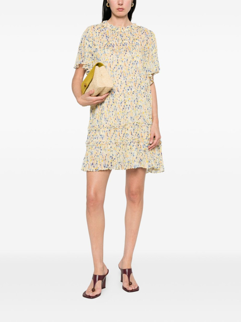 ULLA JOHNSON Rylan ruffled floral mini dress outlook