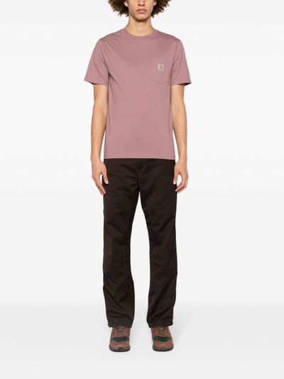 Carhartt panelled twill tapered-leg trousers outlook