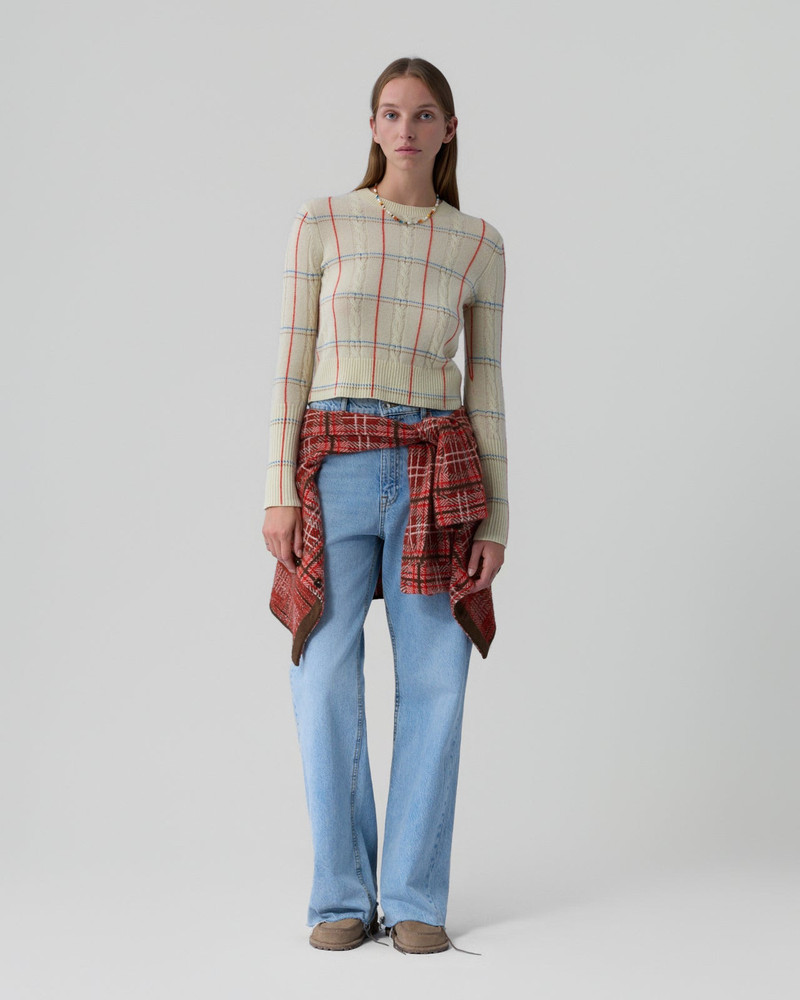 GUEST IN RESIDENCE Shrunken Check Crew outlook