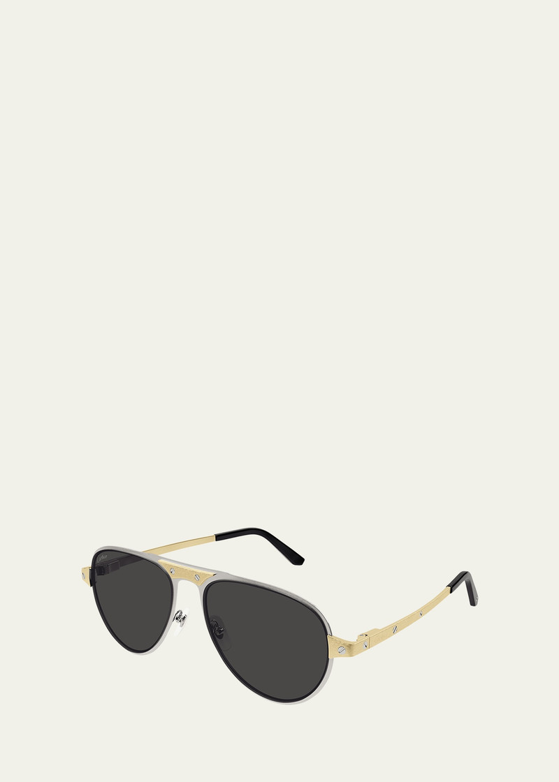 Cartier Men's CT0533SM Metal Aviator Sunglasses outlook