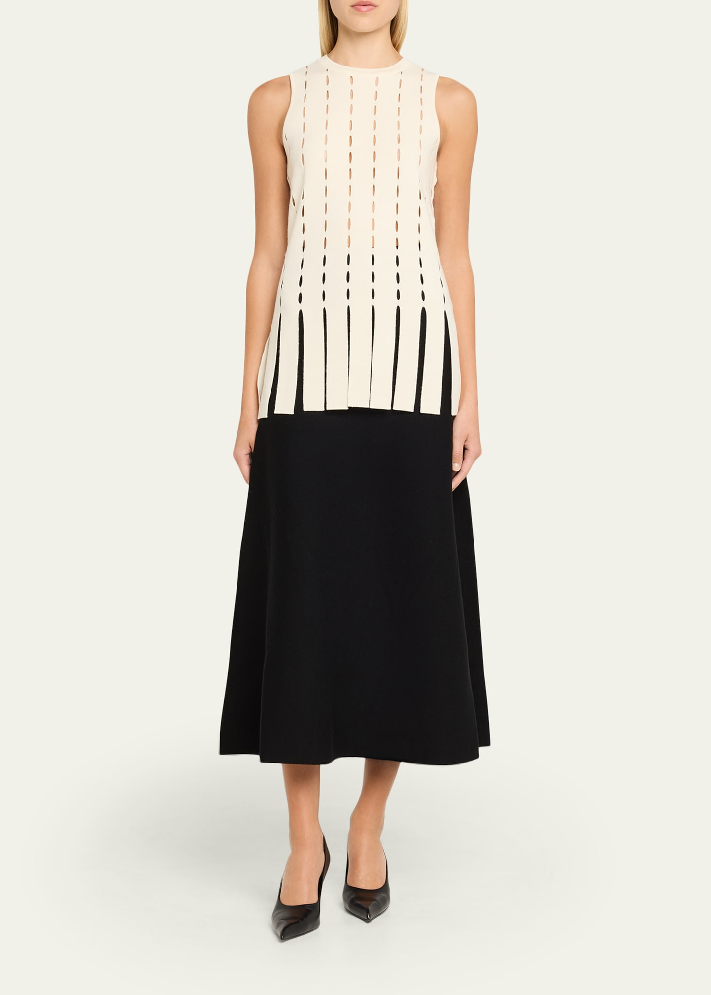 Eddie Sleeveless Cutout Merino Wool Top - 2
