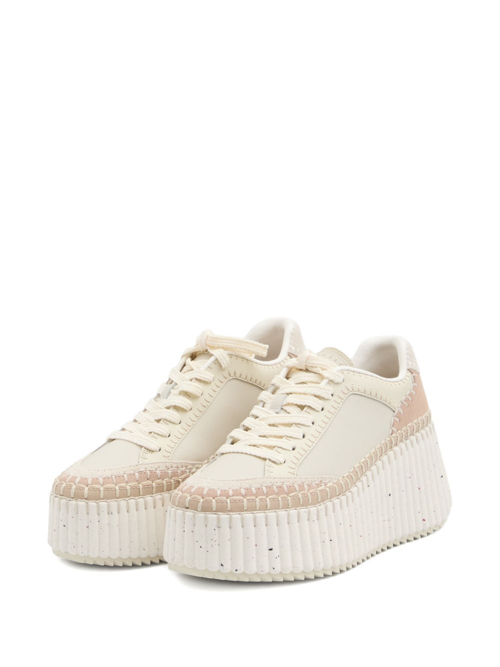 platform lace-up pumps - 2