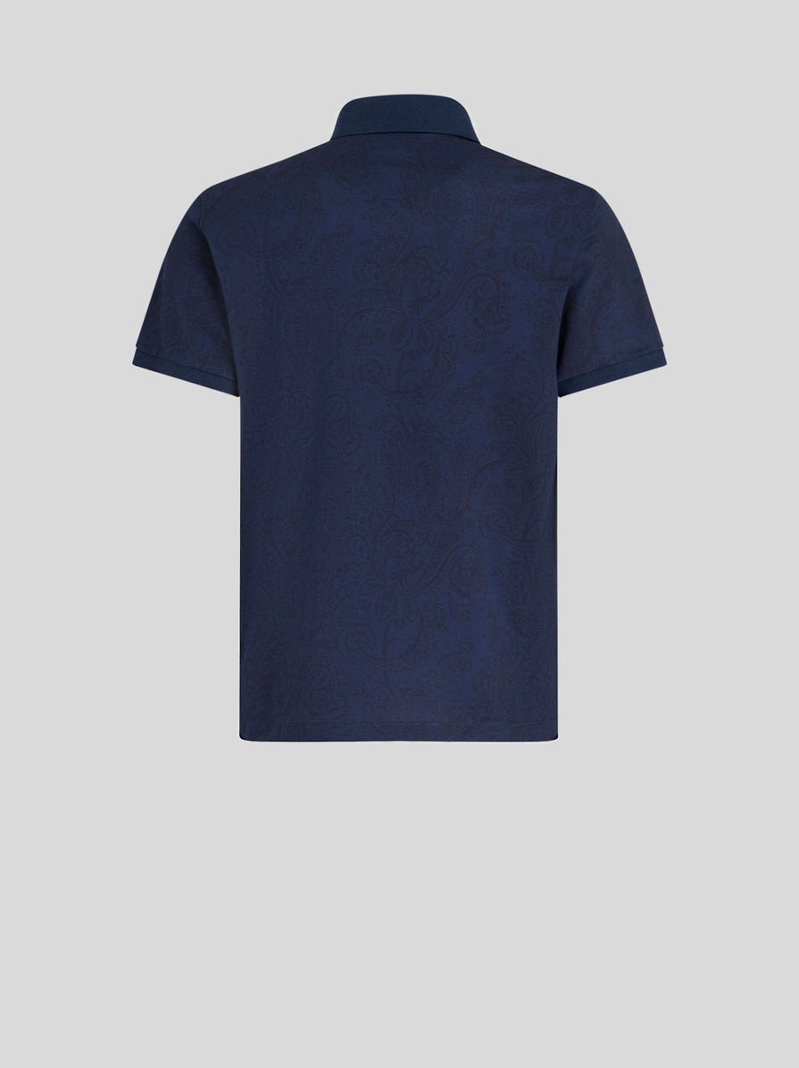 JERSEY POLO SHIRT WITH PAISLEY DESIGNS - 5
