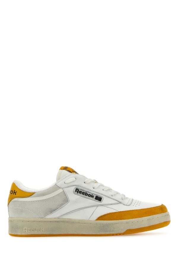 Two-tone leather and suede Club C sneakers - 1