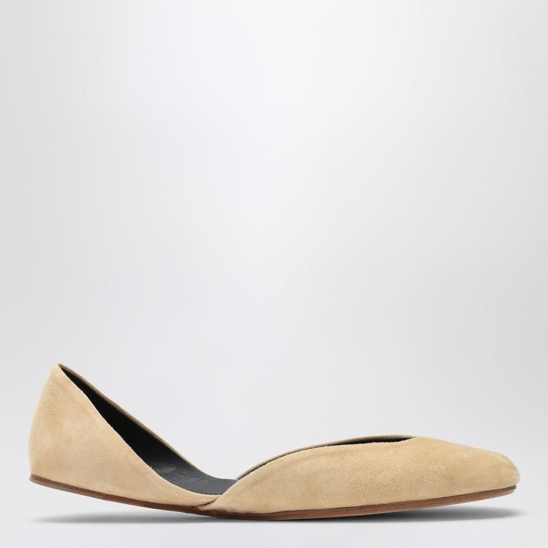 The Row THE ROW GEMMA BALLET SLIPPER BEIGE SUEDE - 2