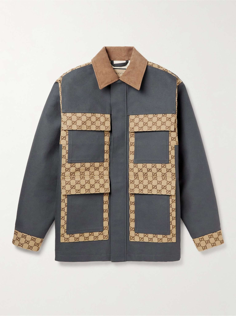 Twinsburg Monogram-Panelled Cotton Jacket - 1