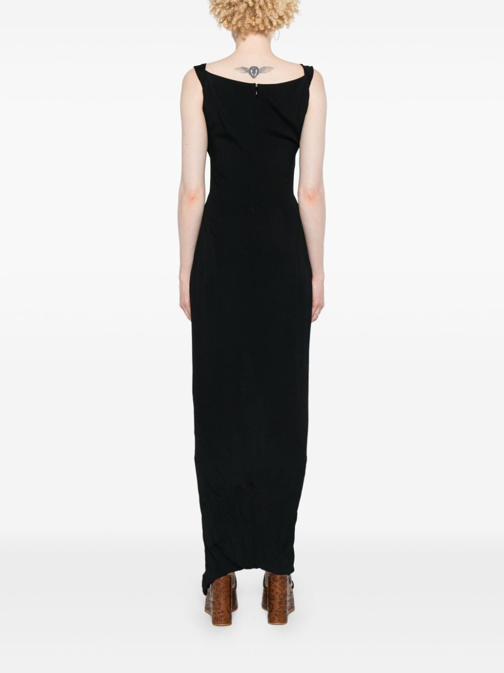 cowl neck maxi dress - 4