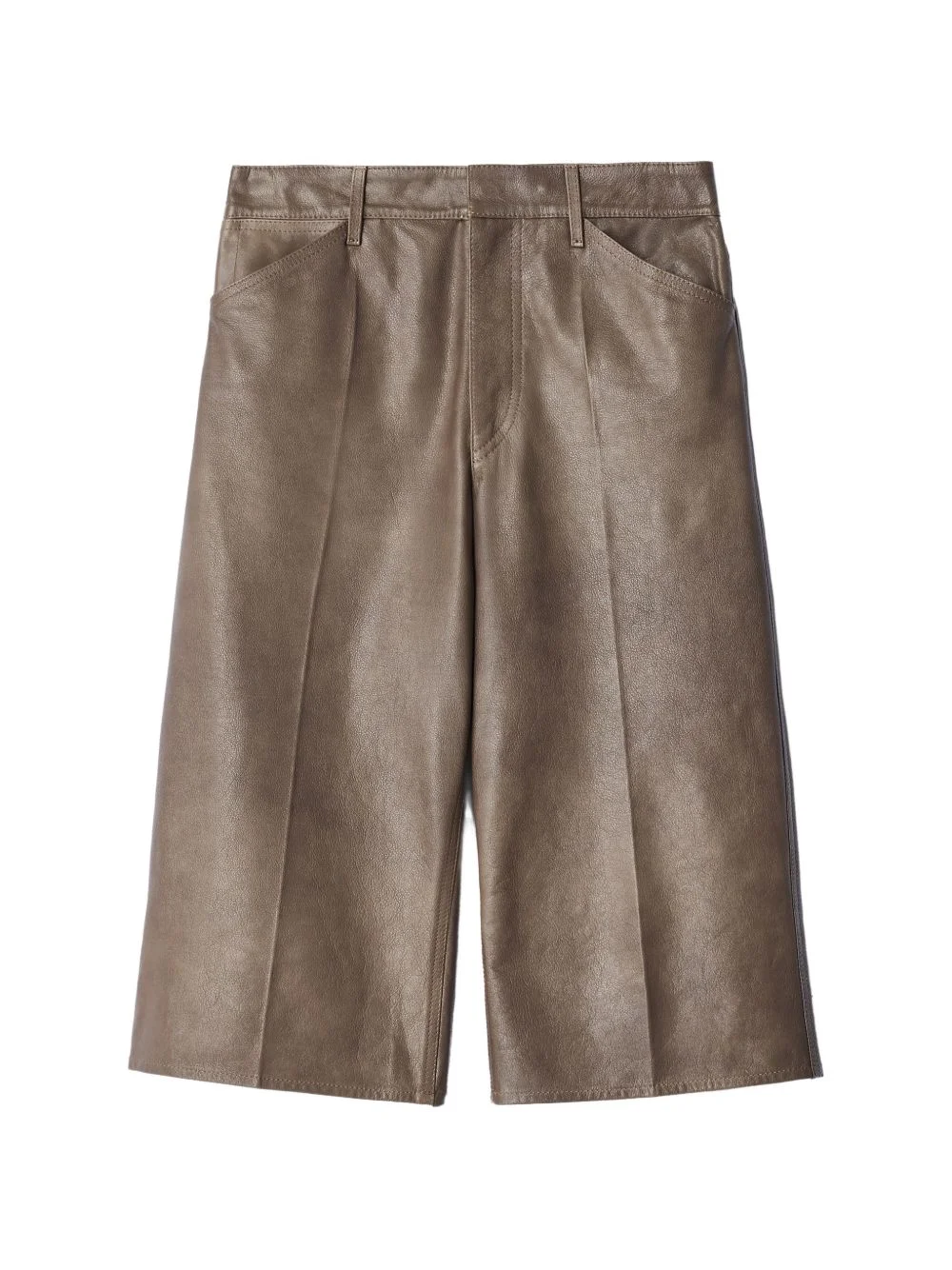 glossy leather shorts - 1