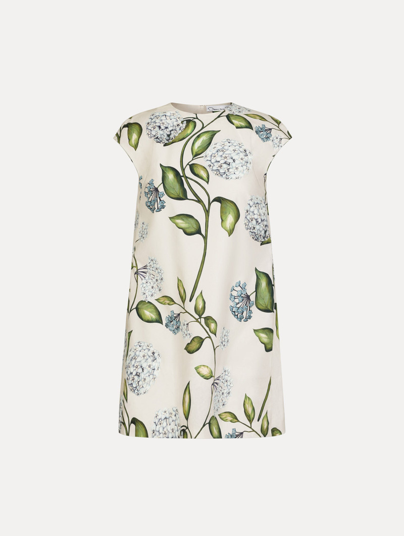 PORCELAIN FLOWER COTTON POPLIN MINI DRESS 1