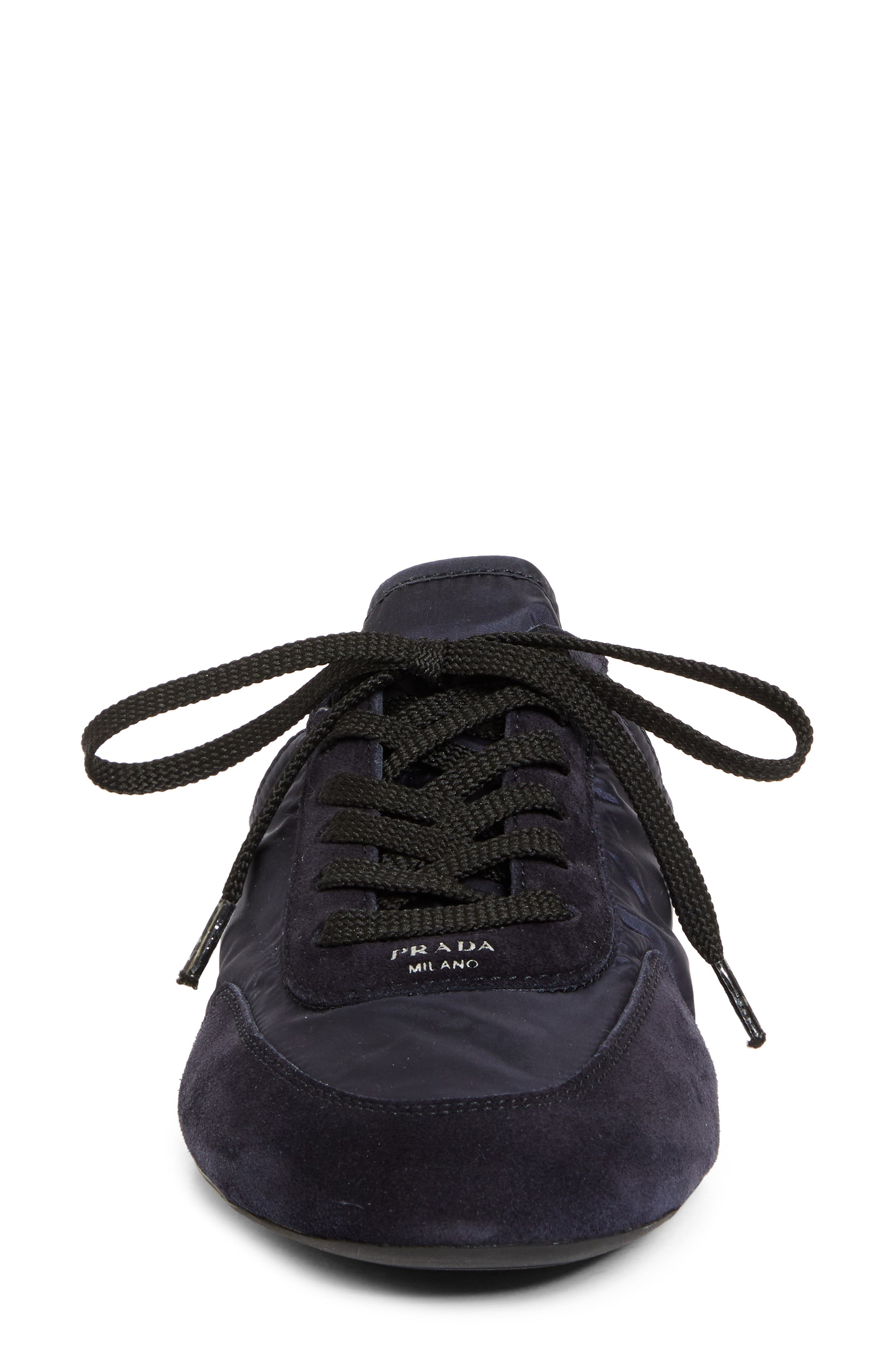 Prada Lace-Up Sneaker Mule in Blue at Nordstrom - 4