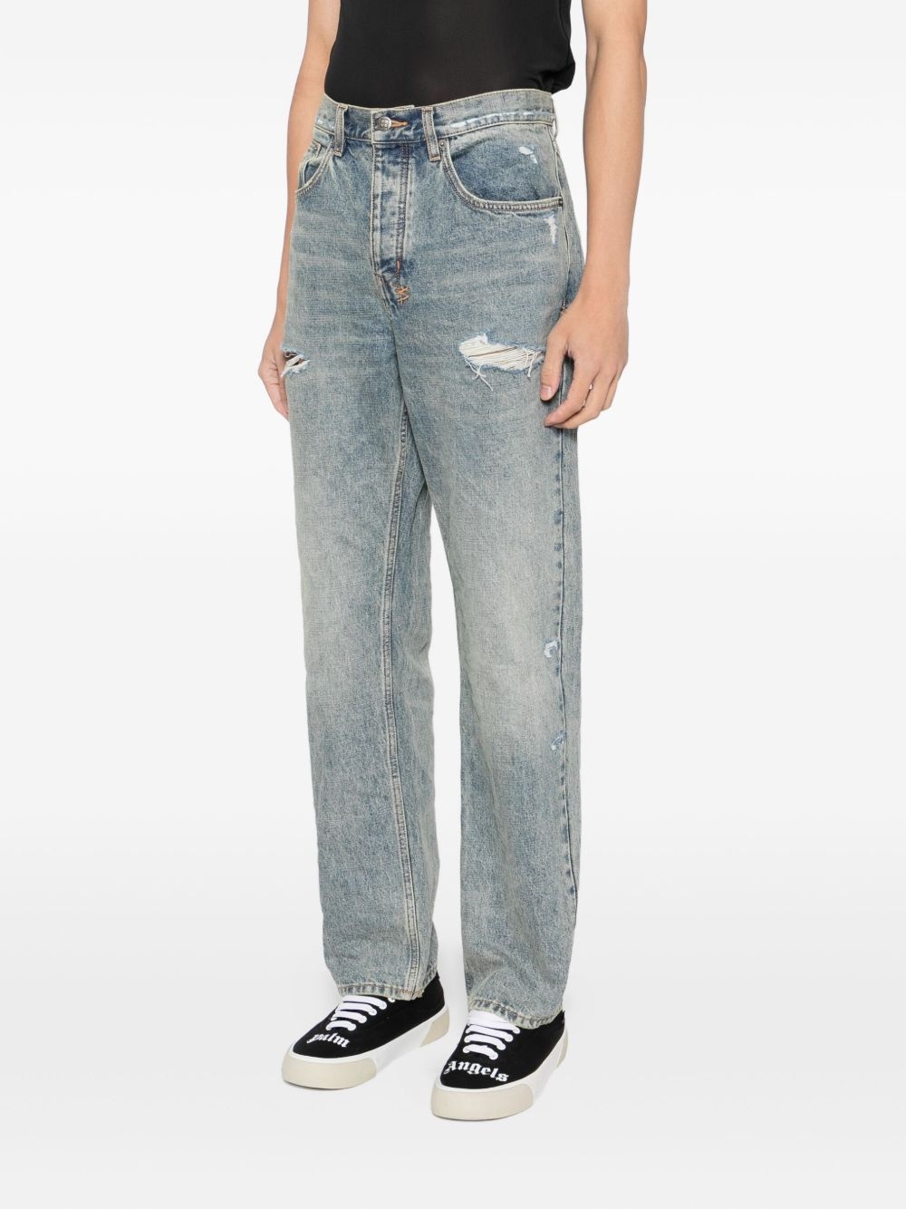 distressed-detail jeans - 3