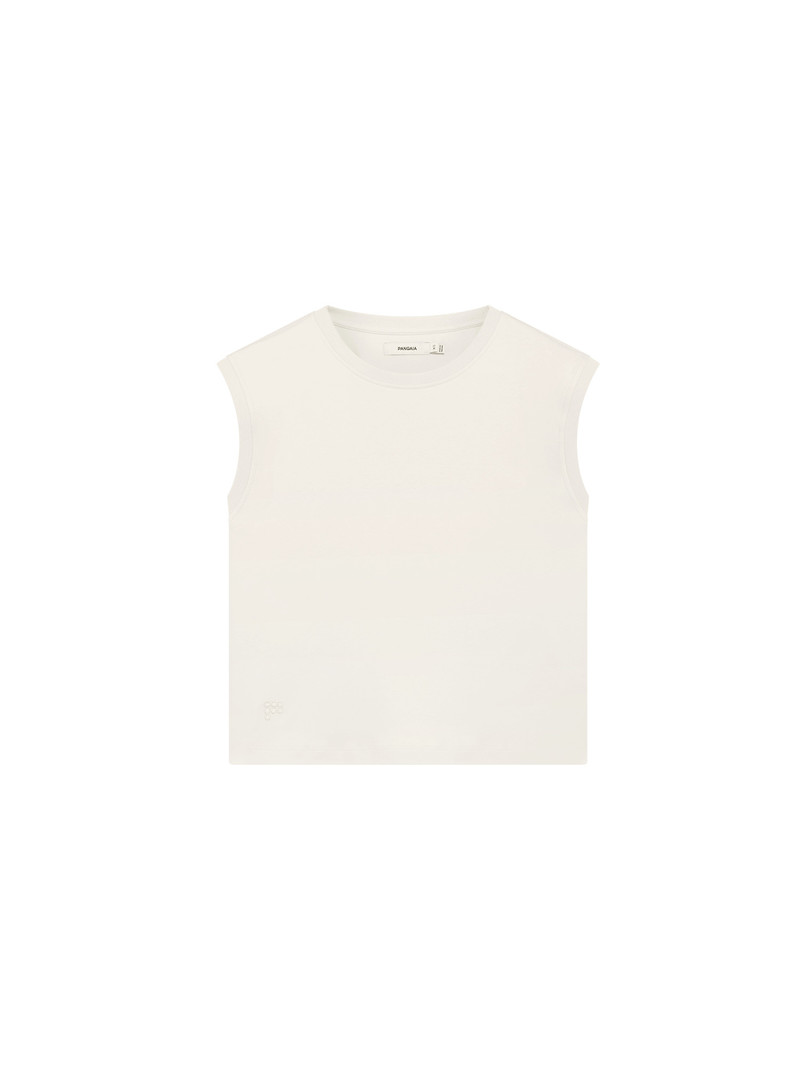 Womens Sleeveless T-Shirt - Bone White 1