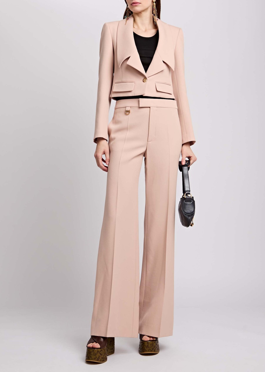 Chloe Cropped Wool Blazer - 4