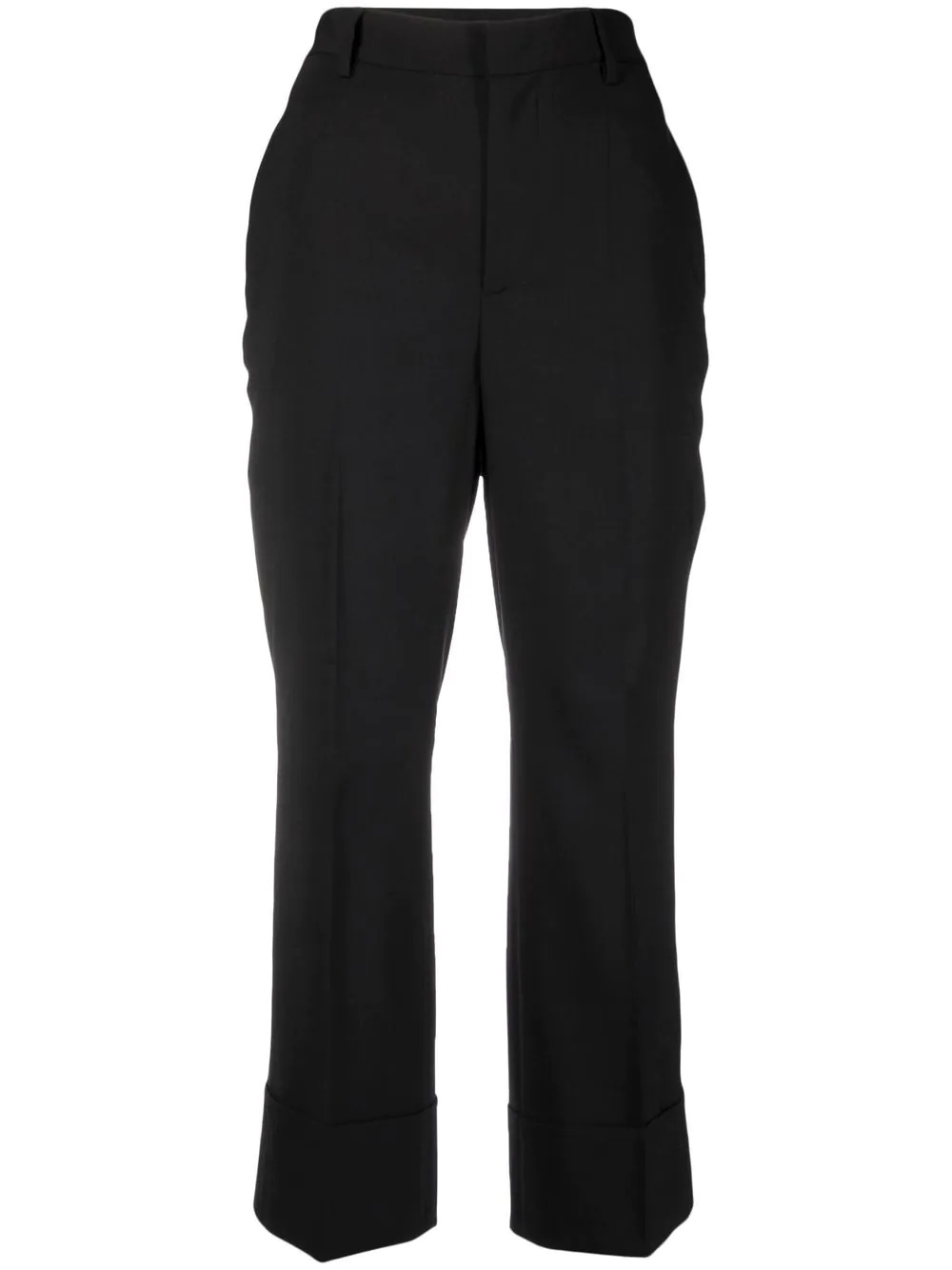 cropped flare trousers - 1