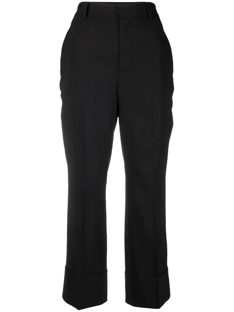 cropped flare trousers 1