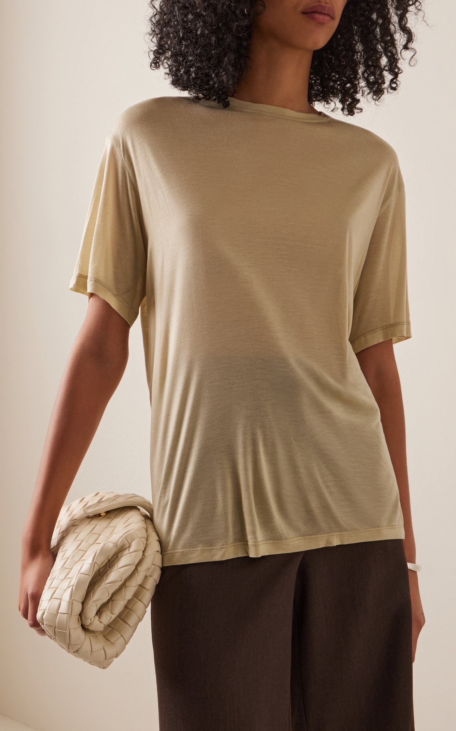 Slevan Oversized Sheer T-Shirt ivory - 3