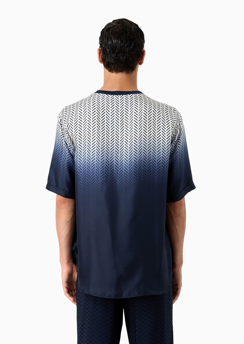 Printed silk T-shirt shirt 3