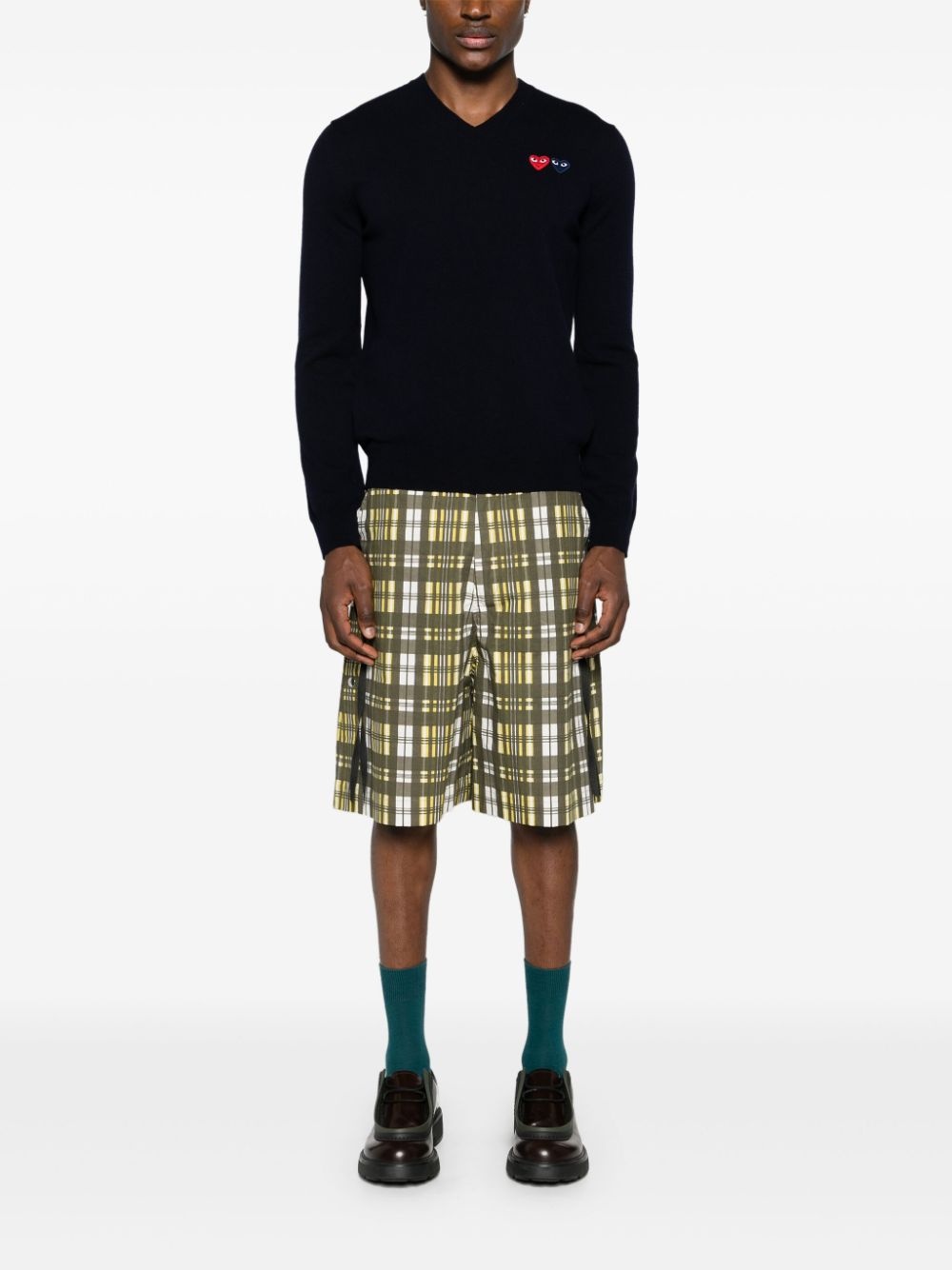 heart-patch wool jumper - 2
