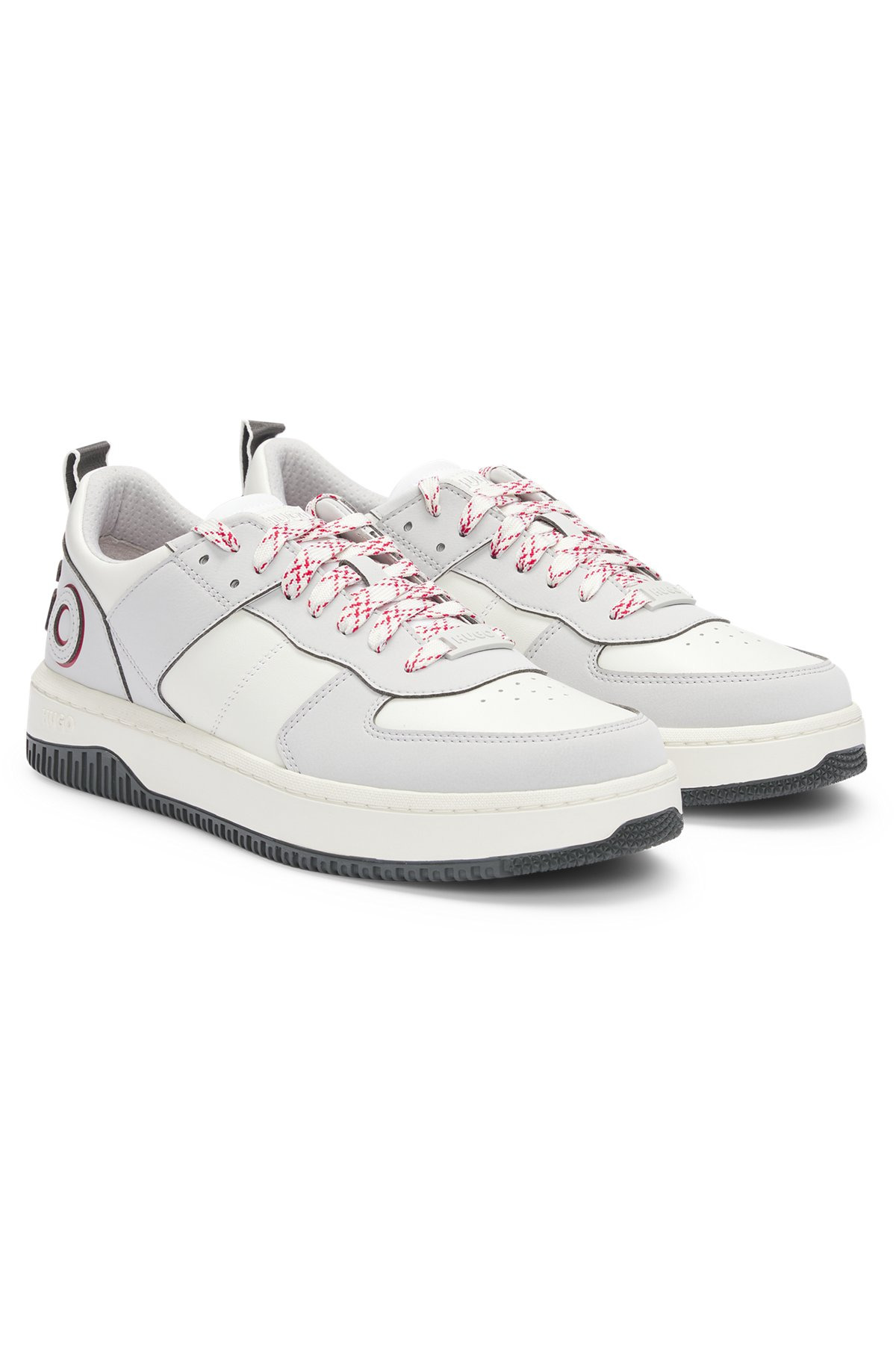 MIXED-MATERIAL TRAINERS WITH TWO SETS OF LACES - 2