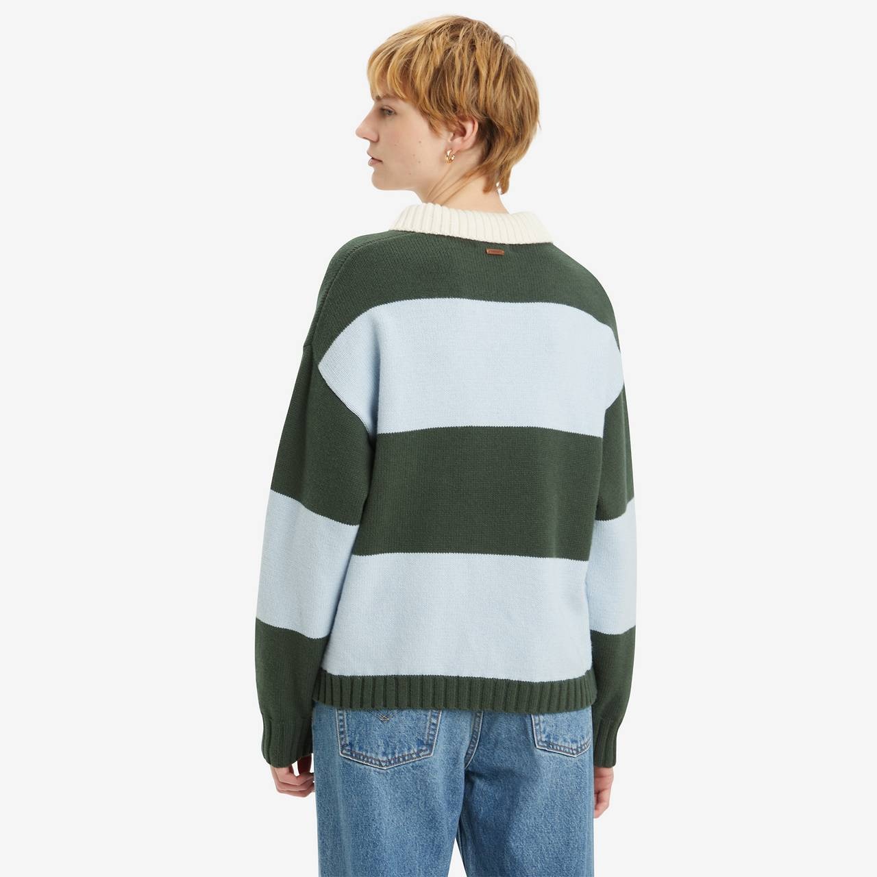 IVY LEAGUE STRIPED POLO SWEATER - 3