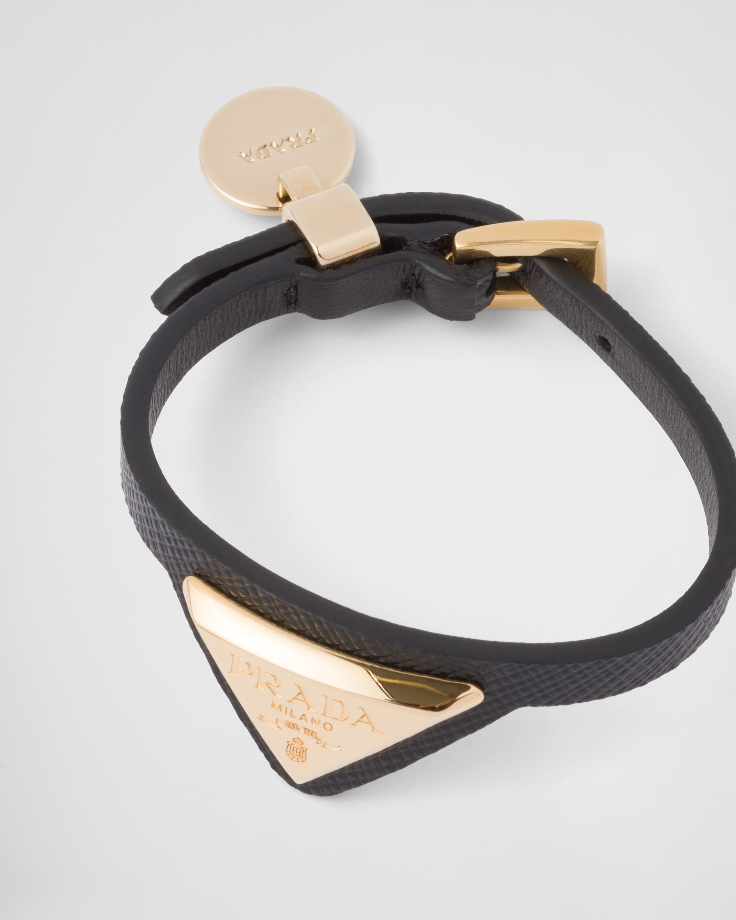 Saffiano leather and metal bracelet - 3