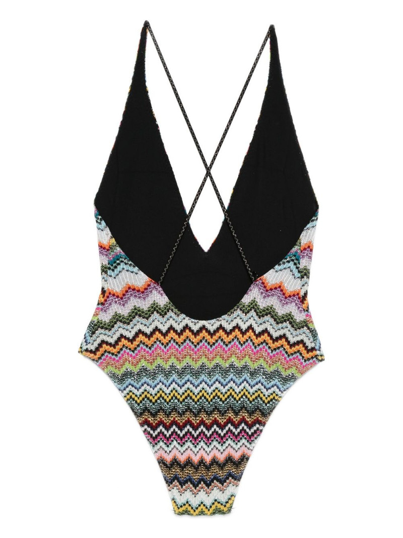 Missoni V-neck swimsuit outlook