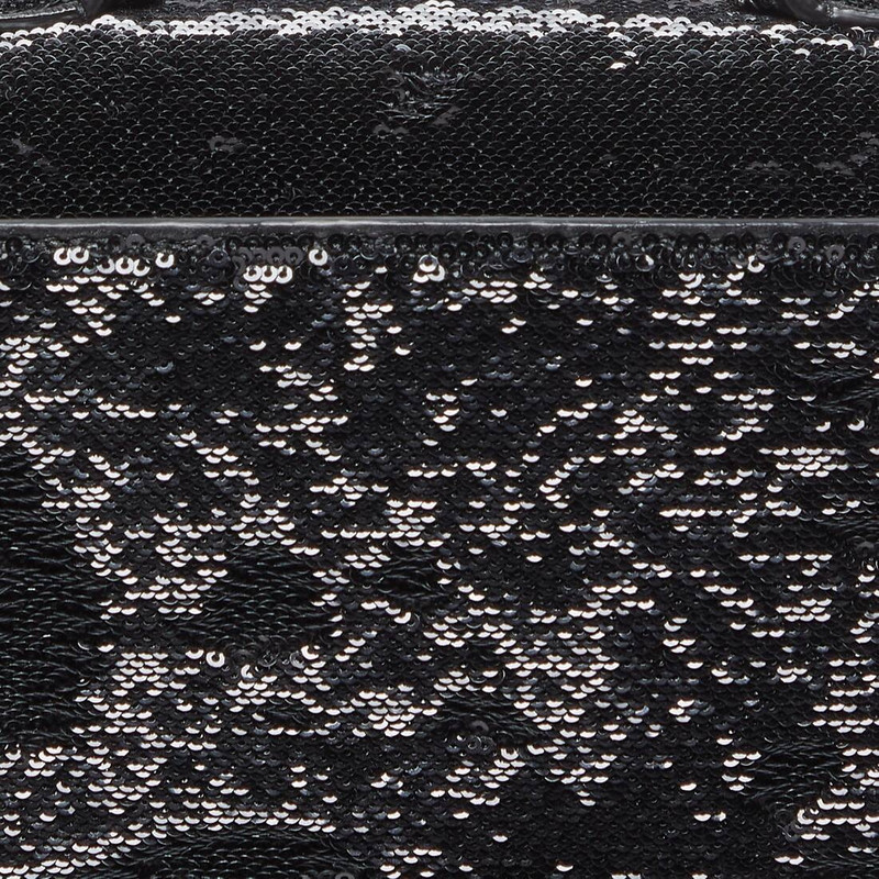 Women's Hourglass Xs Handbag With Chain And Sequin in Black 10