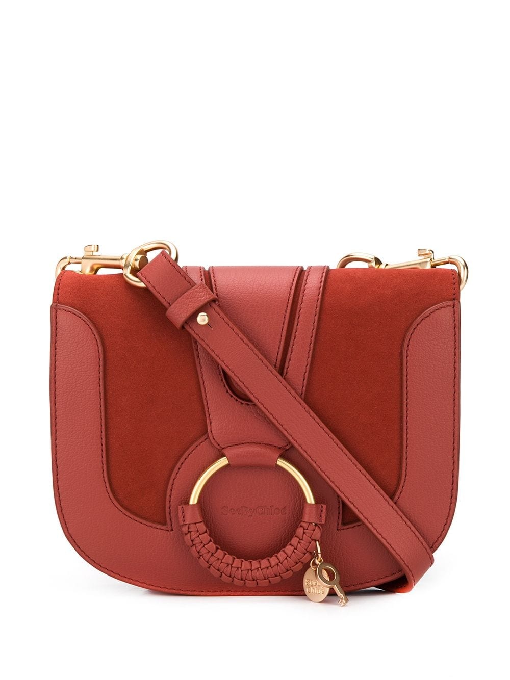 Hana logo charm crossbody bag - 1