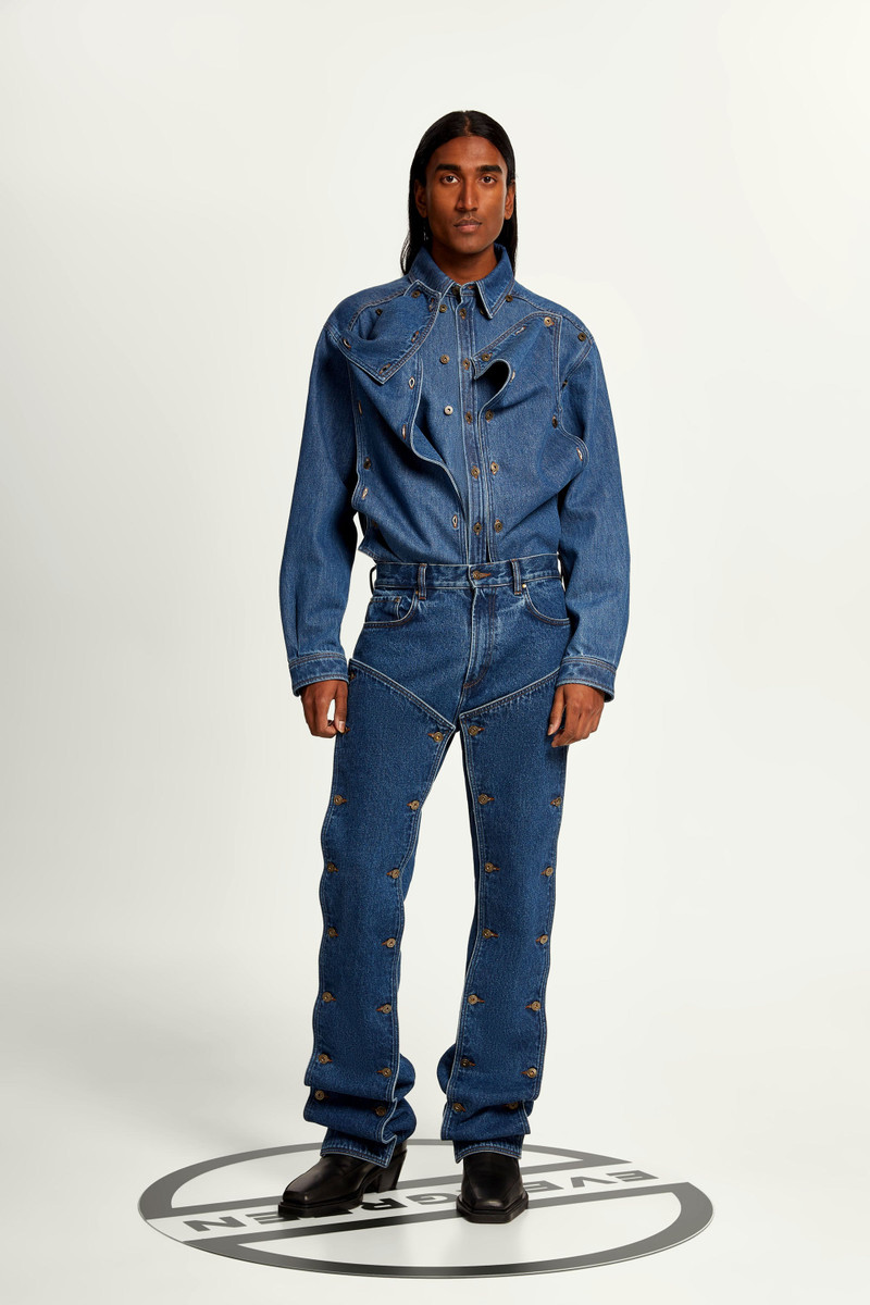 Classic Button Panel Jeans 5