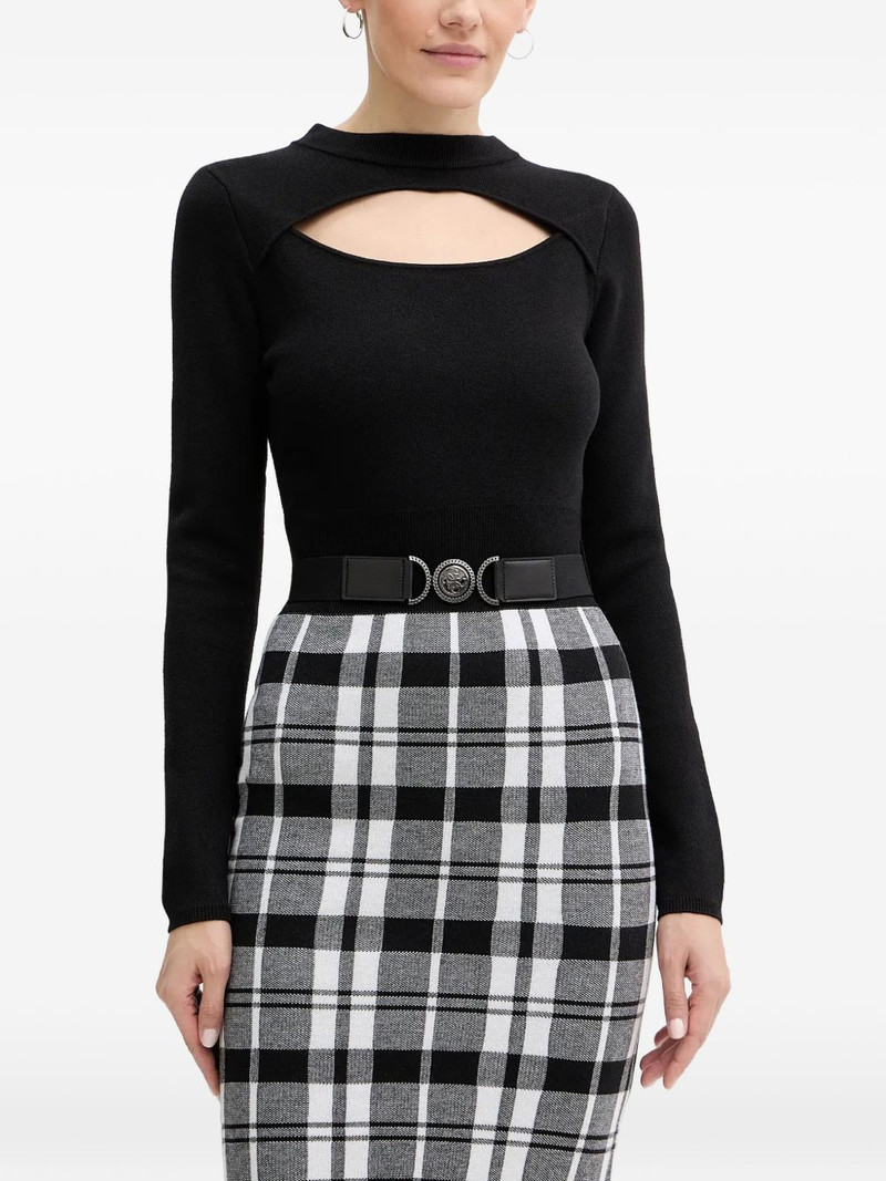 cutout plaid mini dress 1