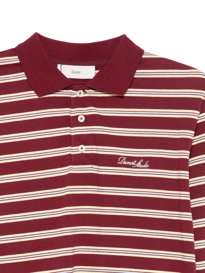 Dunst striped long-sleeved polo shirt outlook