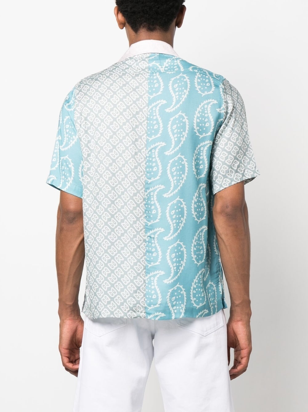 bandana-print short-sleeved shirt - 4