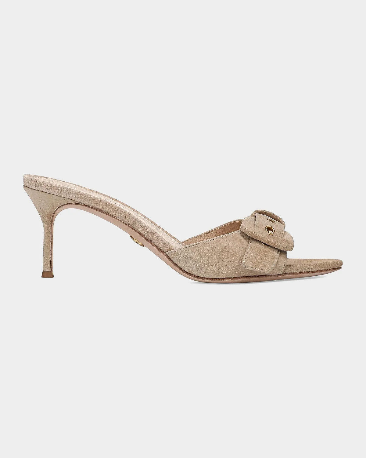 65mm Tia Suede Buckle Mules - 1