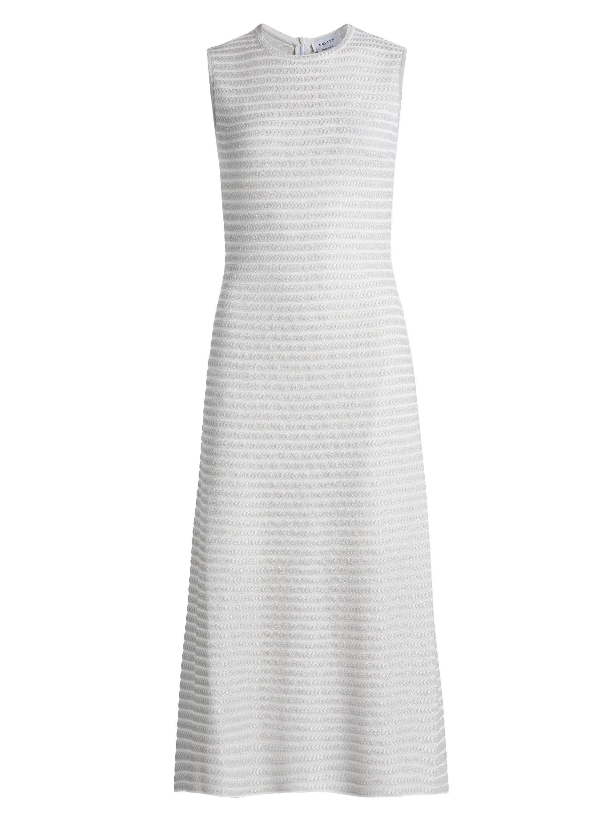 Women's Metallic Float Stitch Midi-Dress - Silver - 1