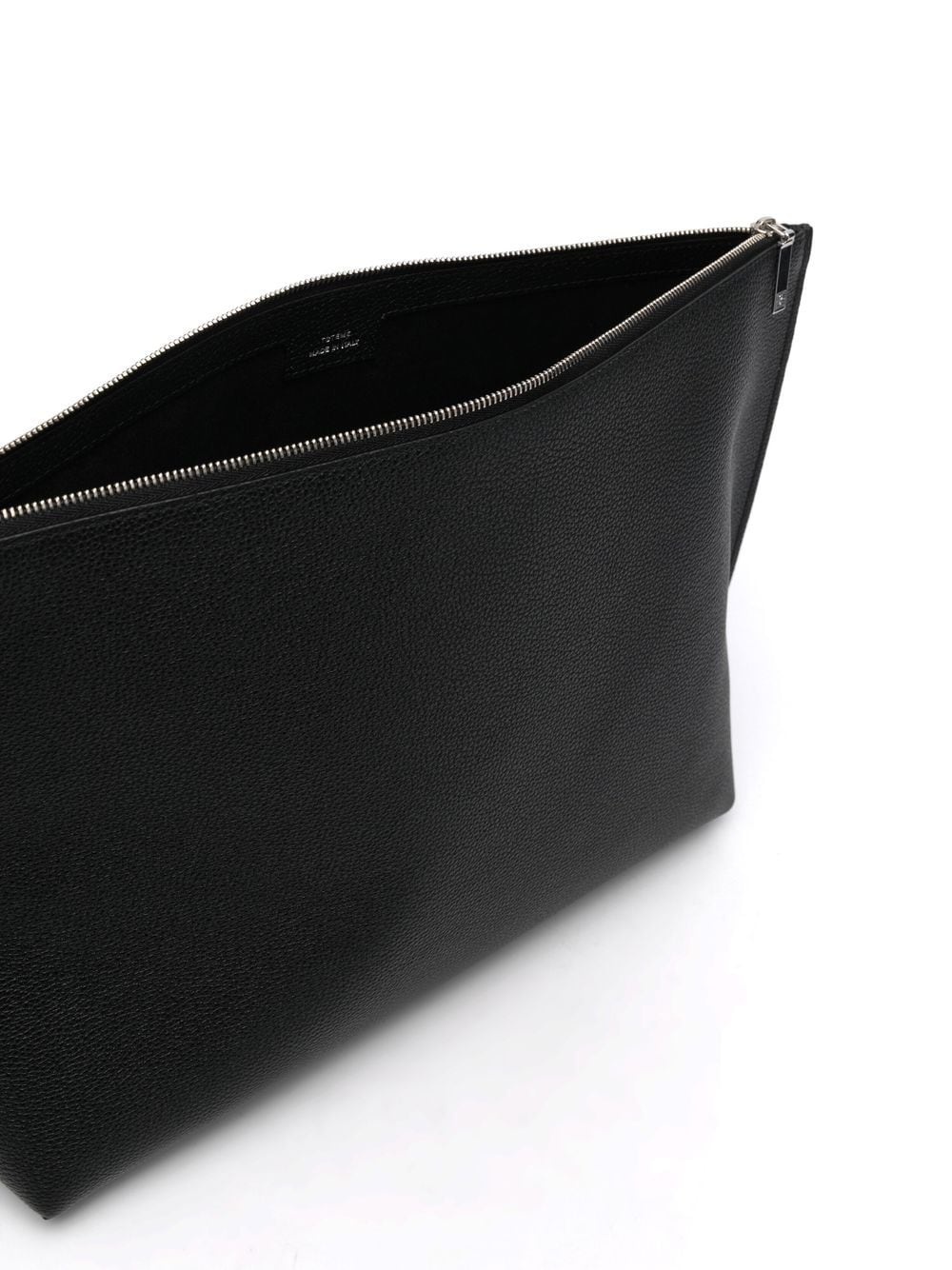 pebbled leather clutch bag - 6