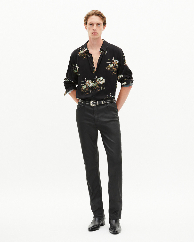 GREEN AND BLACK FLORAL PRINT SHIRT 1