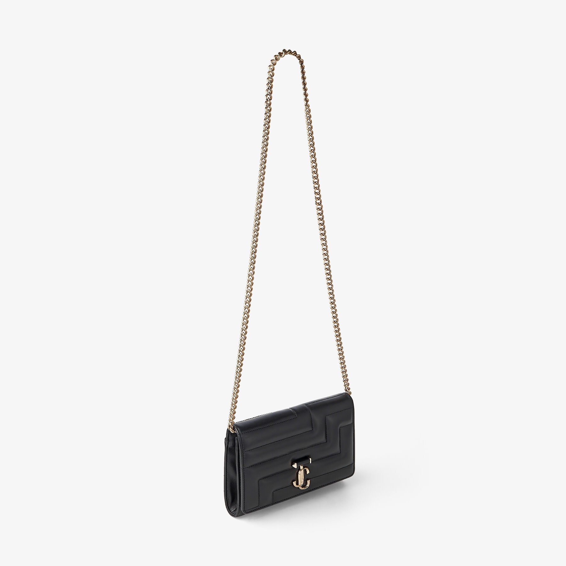 Varenne Avenue Clutch
Black Avenue Nappa Leather Clutch Bag with Light Gold JC Emblem - 3